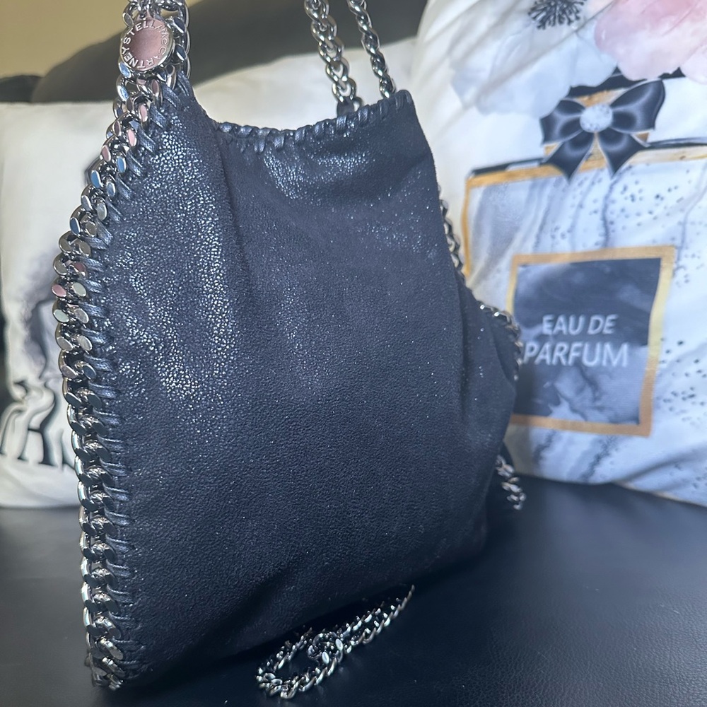 Stella McCartney black suede mini 2 way